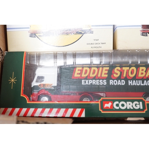 1253 - Eight boxed Corgi toys and two other die-cast models including; Eddie Stobart commercial vehicles, t... 