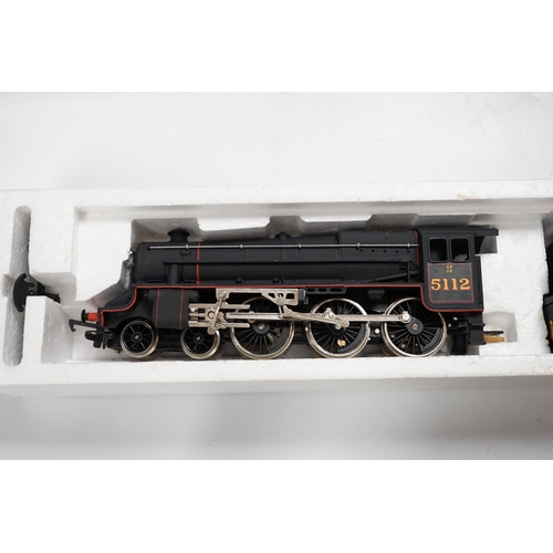 1254 - Five boxed Hornby Railways 00 gauge locomotives including; an LMS Black Five (R840), an LMS Class Fi... 