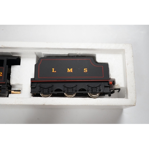 1254 - Five boxed Hornby Railways 00 gauge locomotives including; an LMS Black Five (R840), an LMS Class Fi... 