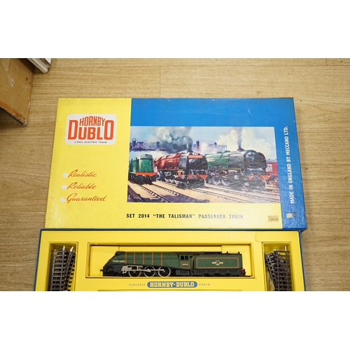 1260 - Two boxed Hornby Dublo 2-rail train sets; Set 2014 The Tallisman Passenger train set and Set 2033 ... 