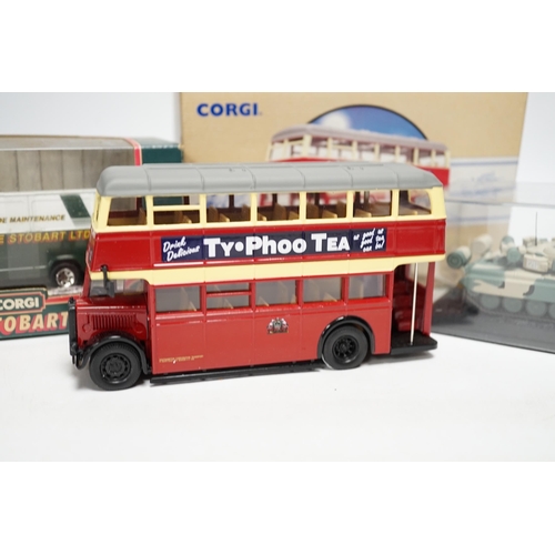 1253 - Eight boxed Corgi toys and two other die-cast models including; Eddie Stobart commercial vehicles, t... 