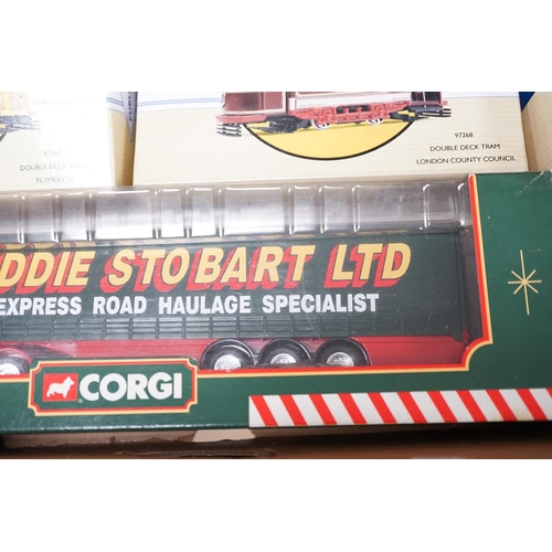 1253 - Eight boxed Corgi toys and two other die-cast models including; Eddie Stobart commercial vehicles, t... 