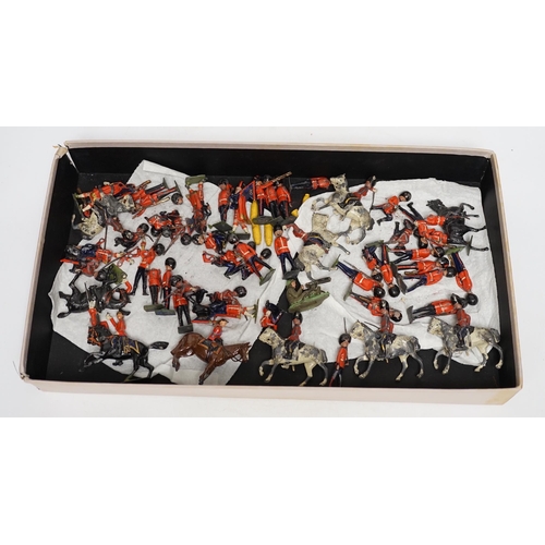 1259 - Battle of Waterloo 1815 painted white metal chess pieces by SAC Ltd and various Britains lead soldie... 