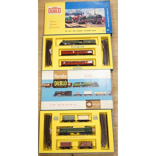 1260 - Two boxed Hornby Dublo 2-rail train sets; Set 2014 The Tallisman Passenger train set and Set 2033 ... 