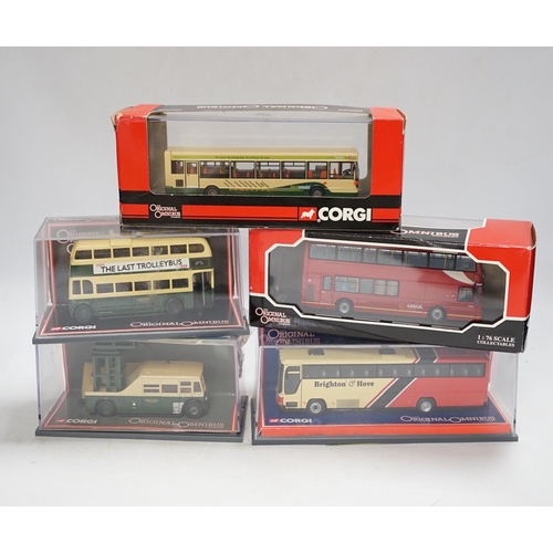 1277 - Thirty boxed 1:76 scale buses and coaches by Corgi OOC, Creative Master and Britbus, operators inclu... 