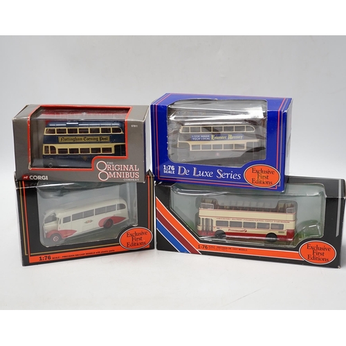 1279 - Thirty-three boxed EFE and Corgi OOC buses and coaches, operators include; London Transport, Southdo... 