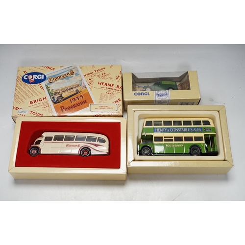 1280 - Twenty-two boxed Corgi Classics buses and coaches, etc., including a 50th anniversary Routemaster, B... 