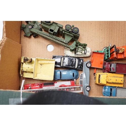 1292 - Twenty-two Dinky Toys mostly for restoration, including a Car Carrier (984), Missile Erector, Missil... 