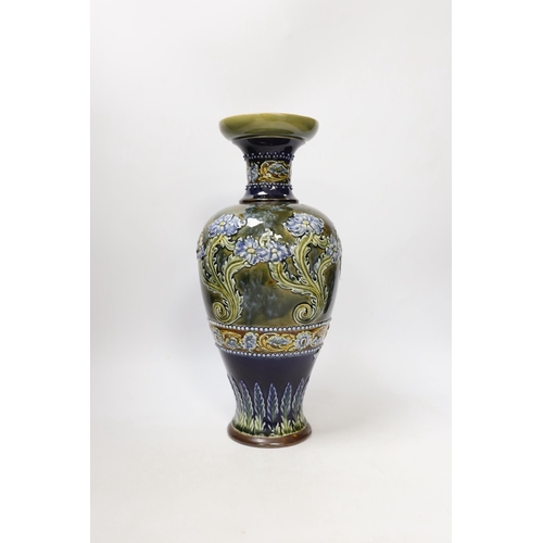 1351 - A Doulton Lambeth stoneware vase, 34cm