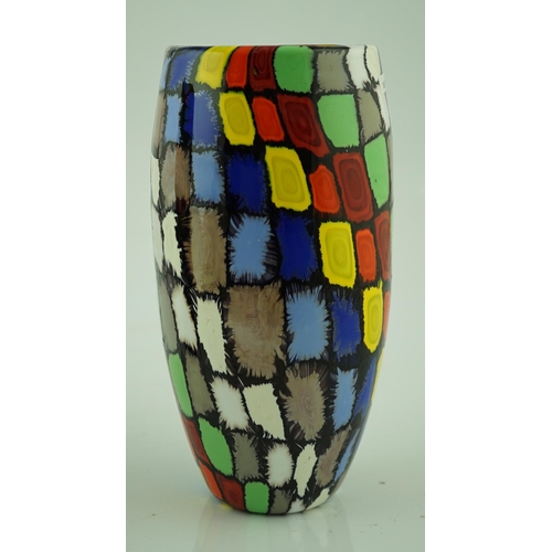 1358 - ** ** Vittorio Ferro (1932-2012) A Murano glass Murrine vase, with a multicoloured spiral design, un... 