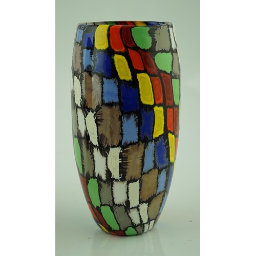 1358 - ** ** Vittorio Ferro (1932-2012) A Murano glass Murrine vase, with a multicoloured spiral design, un... 