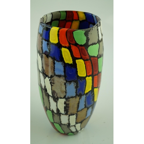 1358 - ** ** Vittorio Ferro (1932-2012) A Murano glass Murrine vase, with a multicoloured spiral design, un... 