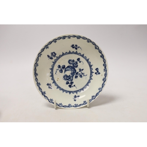 1365 - A Worcester tea bowl, Mansfield pattern and a saucer, Fruit and Flower pattern