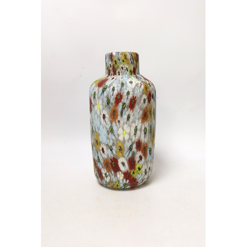 1373 - ** ** Vittorio Ferro (1932-2012) A Murano glass Murrine vase, with polychrome flower head decoration... 