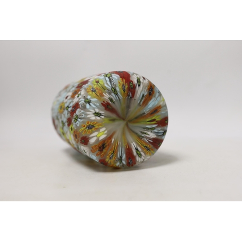 1373 - ** ** Vittorio Ferro (1932-2012) A Murano glass Murrine vase, with polychrome flower head decoration... 