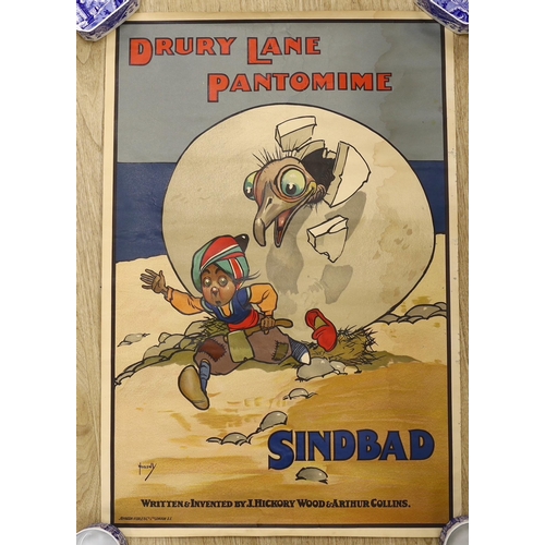 1391 - A Drury Lane Sinbad pantomime poster, 75 x 51cm