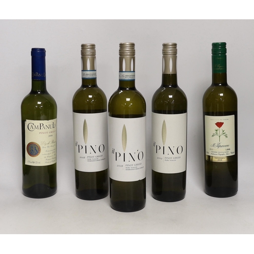 1398 - 12 bottles of Pinot Grigio including  a bottle of Campanula Elyria-Buda 2006,