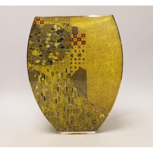 1451 - A Goebel glass vase, after Gustav Klimt, 26cm