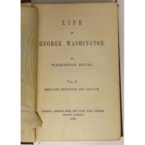 1465 - ° ° Washington Irving's Life of Washington, 4 volumes, George Bell 1882