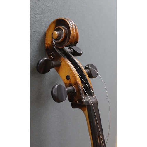 1475 - A full size cello labelled Adolf Stowaller, cased, 132cm high