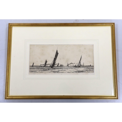 1766 - William Lionel Wyllie RA (1851-1931) etching, A Fair Wind and an Ebb Tide, signed in pencil, inscr... 