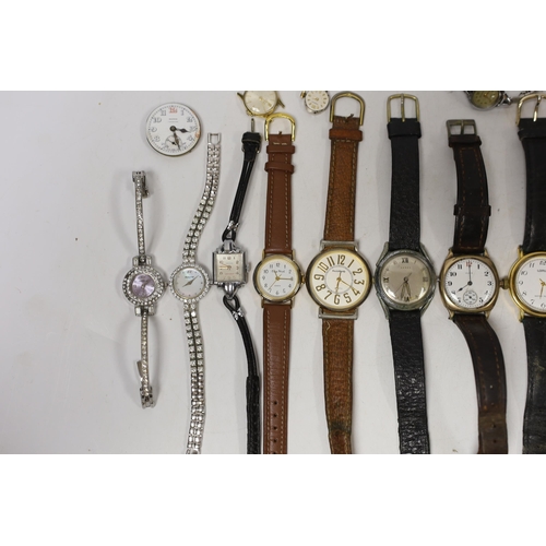 1969 - A collection of lady's and gentleman's assorted wrist watches, including Ceres and gold plated Elgin... 