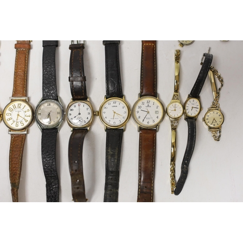 1969 - A collection of lady's and gentleman's assorted wrist watches, including Ceres and gold plated Elgin... 