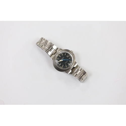 1970 - A lady's stainless steel Omega automatic Dynamic wrist watch, on a stainless steel Omega strap (dial... 