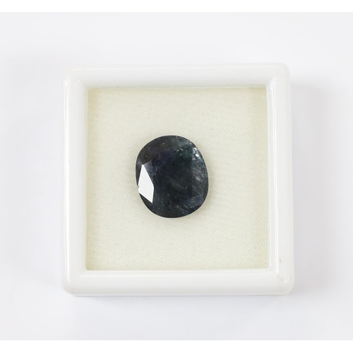 1978 - An unmounted cushion cut sapphire, weighing 8.67ct.