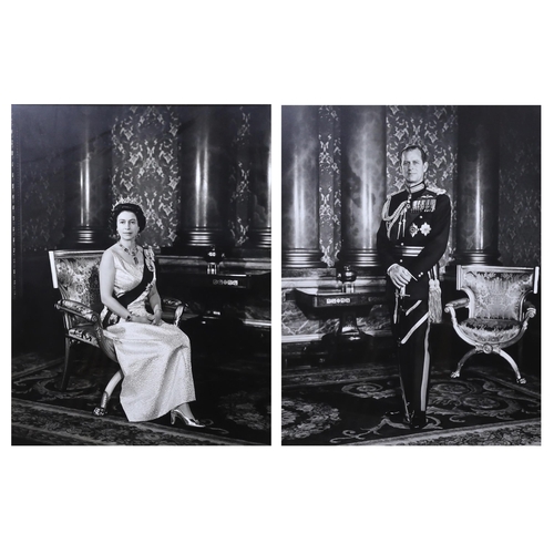 1 - Anthony Buckley (British, 1912-1993) A pair of framed black and white portrait photographs of Queen ... 