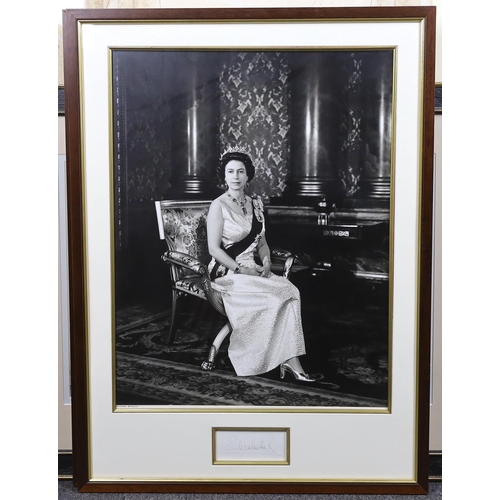 1 - Anthony Buckley (British, 1912-1993) A pair of framed black and white portrait photographs of Queen ... 