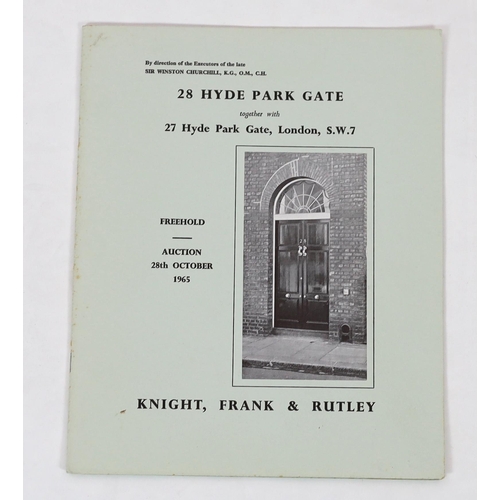 10 - Churchill, Winston S. (1874-1965) - From Sir Winstons London home at 28, Hyde Park Gate - Two simil... 