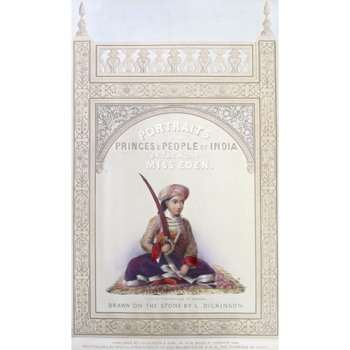 16 - ° ° Emily Eden (1797-1869) - PORTRAITS OF THE PRINCES & PEOPLE OF INDIA. AN EXTREMELY RARE COPY OF T... 