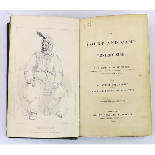 20 - ° ° Osborne, William Godolphin, Lord - The Court and Camp of Runjeet Sing. With an introductory sket... 