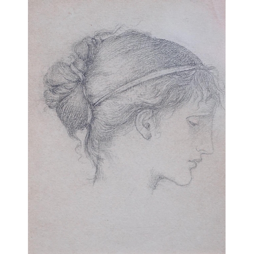 223 - * * Sir Edward Coley Burne-Jones, Bt; A.R.A; R.W.S. (British, 1883-1898) Head of a girl, possibly Ma... 