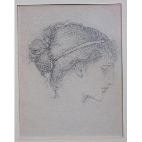 223 - * * Sir Edward Coley Burne-Jones, Bt; A.R.A; R.W.S. (British, 1883-1898) Head of a girl, possibly Ma... 