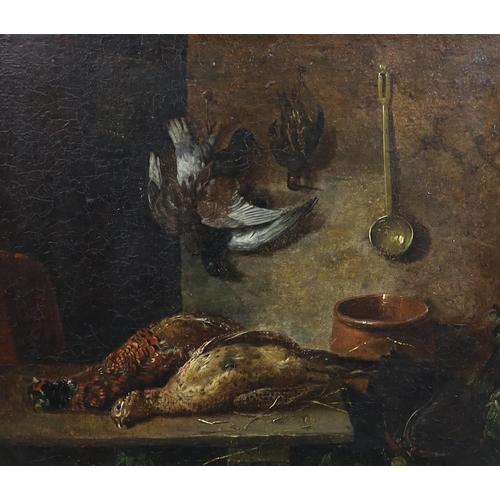 227 - Johannes Engel Masurel (Dutch, 1826-1915) Still lifes of a Copper kettle and vegetables and Dead gam... 