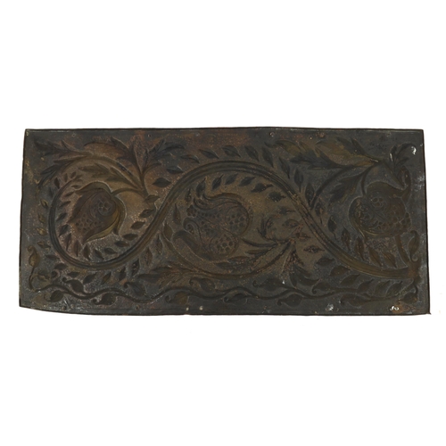 51 - John Pearson (1859-1930), an Arts and Crafts copper plaque, embossed, chased and planished with frui... 