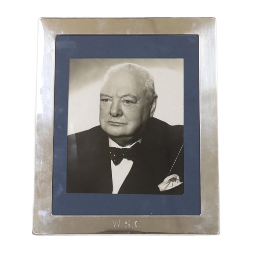 7 - Churchill, Winston S. (1874-1965) - Sir Winston Churchill studio photograph, an original black and w... 