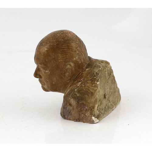 8 - Churchill, Winston S. (1874-1965) - A plaster maquette for Head of Sir Winston Churchill by Oscar Ne... 