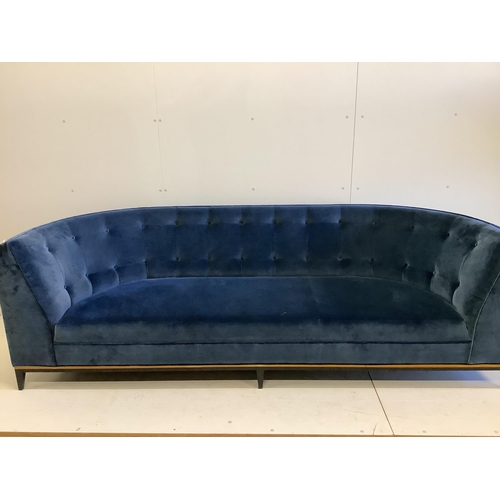 2019 - An Amy Sommerville Talay three seater sofa, upholstered in Abbott & Boyd Amazonie fabric, width 250c... 