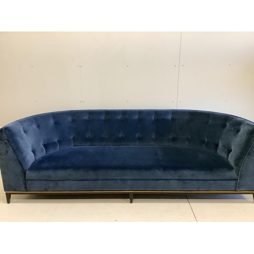 2020 - An Amy Sommerville Talay three seater sofa, upholstered in Abbott & Boyd Amazonie fabric, width 250c... 
