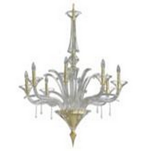 2041 - A gilt metal and glass chandelier by Gladee, approx. height 90cm