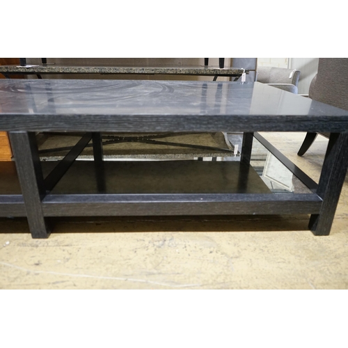2048 - A custom made Decca Furniture Domicile coffee table, width 180cm, depth 89cm, height 38cm