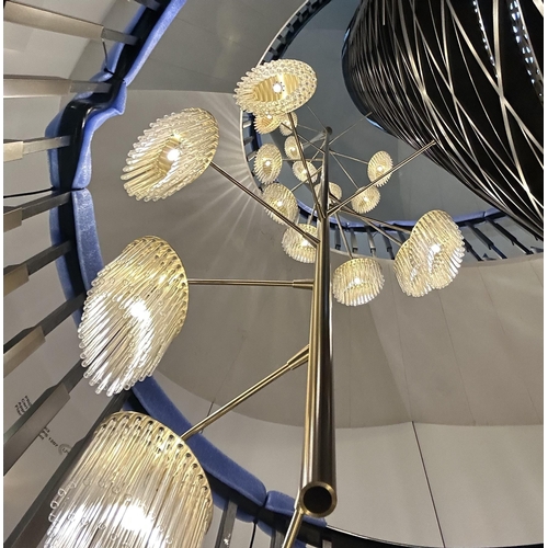 2066 - A contemporary stairwell chandelier by Baroncelli