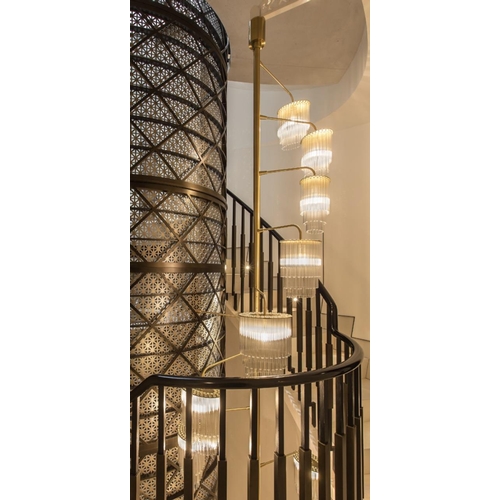 2066 - A contemporary stairwell chandelier by Baroncelli