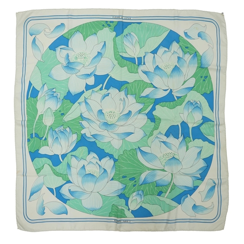 2258 - A Hermès Fleurs De Lotus designed by Christiane Vauzelles, 89cm x 89cm