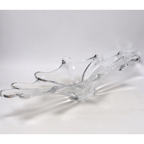 2335 - A French 1960s Vannes glass centrepiece, 68cm