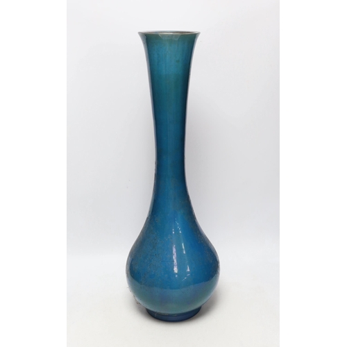 2342 - A large Japanese turquoise glazed vase, 59cm high