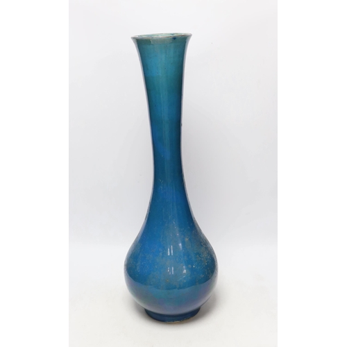 2342 - A large Japanese turquoise glazed vase, 59cm high